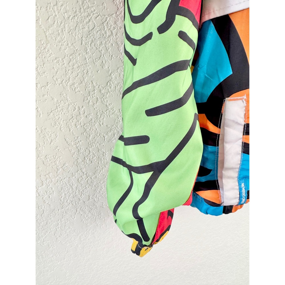 Members Only Keith Haring Windbreaker Jacket Pop Art Graphic Anorak Multicolor - Picture 5 of 15